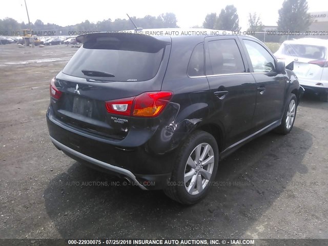 4A4AR4AUXEE024330 - 2014 MITSUBISHI OUTLANDER SPORT SE BLACK photo 4