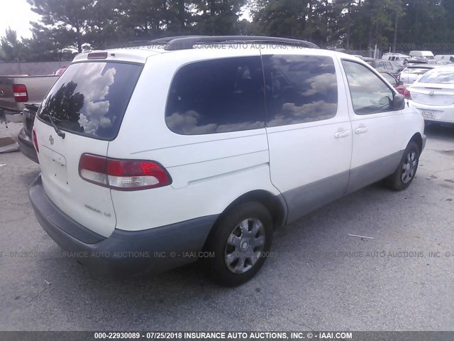 4T3ZF13C41U380023 - 2001 TOYOTA SIENNA LE/XLE WHITE photo 4