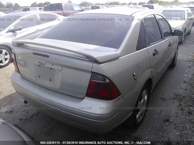 1FAFP34N27W311651 - 2007 FORD FOCUS ZX4/S/SE/SES TAN photo 4