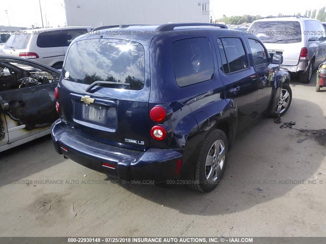 3GNCA13B79S585590 - 2009 CHEVROLET HHR LS BLUE photo 4
