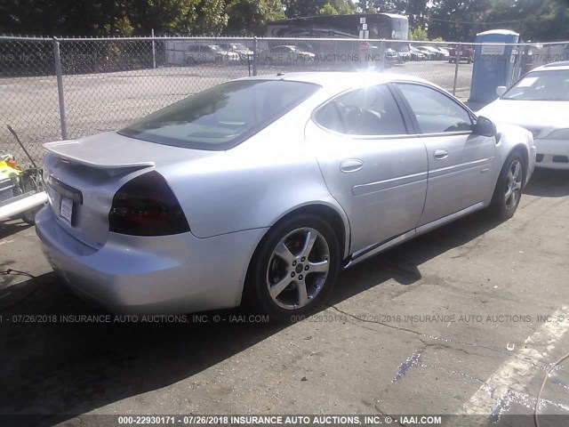 2G2WC54C751338983 - 2005 PONTIAC GRAND PRIX GXP SILVER photo 4