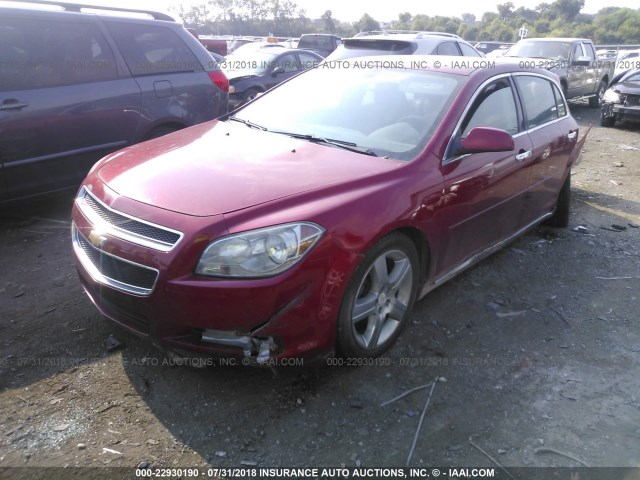 1G1ZC5E07CF329230 - 2012 CHEVROLET MALIBU 1LT RED photo 2