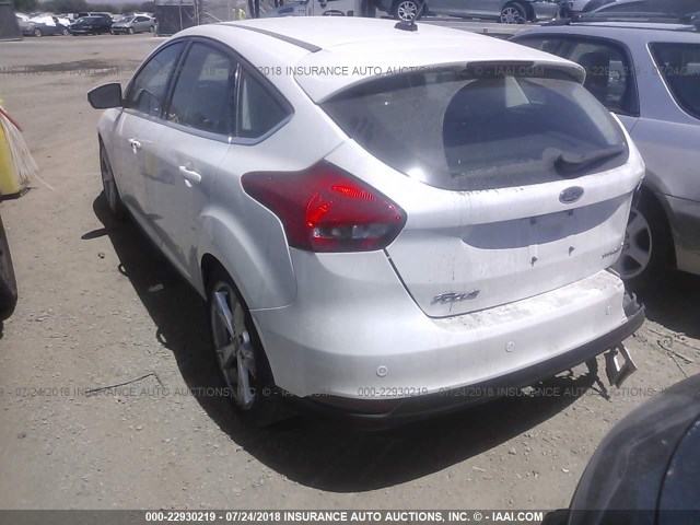 1FADP3N29FL269684 - 2015 FORD FOCUS TITANIUM WHITE photo 3