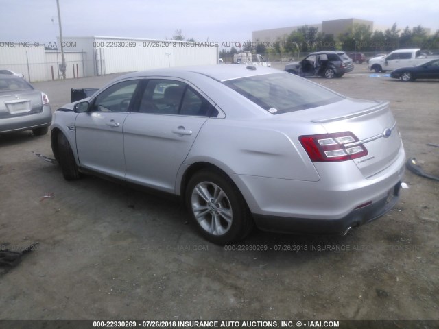 1FAHP2E89DG125851 - 2013 FORD TAURUS SEL SILVER photo 3