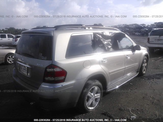 4JGBF71E57A177489 - 2007 MERCEDES-BENZ GL 450 4MATIC SILVER photo 4