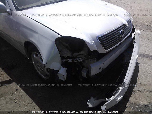 JTHBN30F120056546 - 2002 LEXUS LS 430 WHITE photo 6