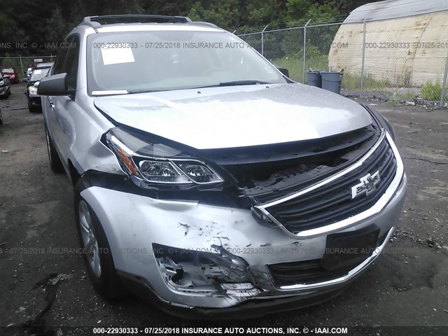 1GNKRFKD6DJ184014 - 2013 CHEVROLET TRAVERSE LS SILVER photo 6