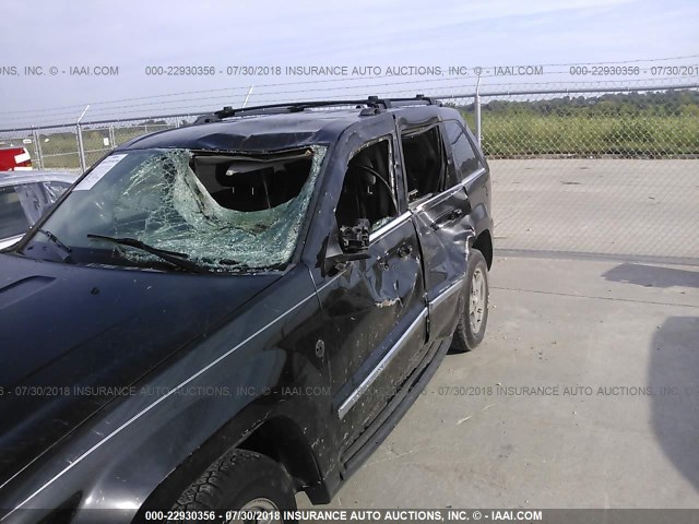 1J4HR58N25C614876 - 2005 JEEP GRAND CHEROKEE LIMITED BLACK photo 6