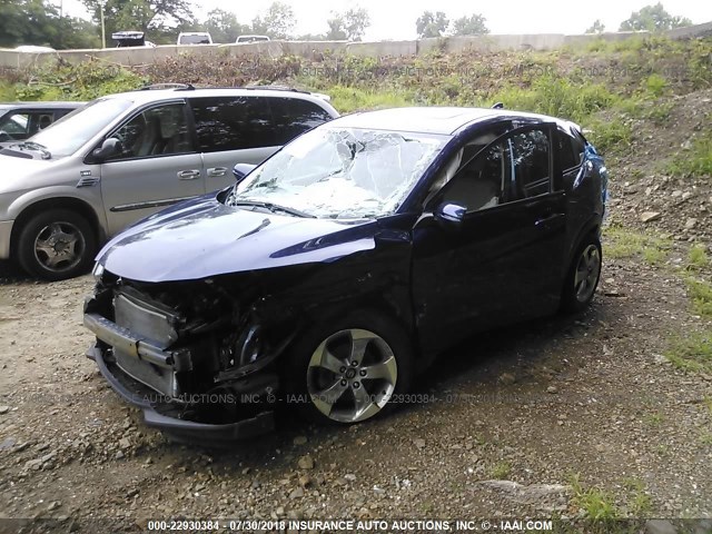 3CZRU6H53GM768913 - 2016 HONDA HR-V EX BLUE photo 2