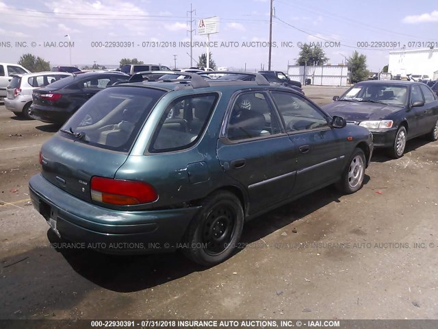 JF1GF4359WG805013 - 1998 SUBARU IMPREZA L GREEN photo 4