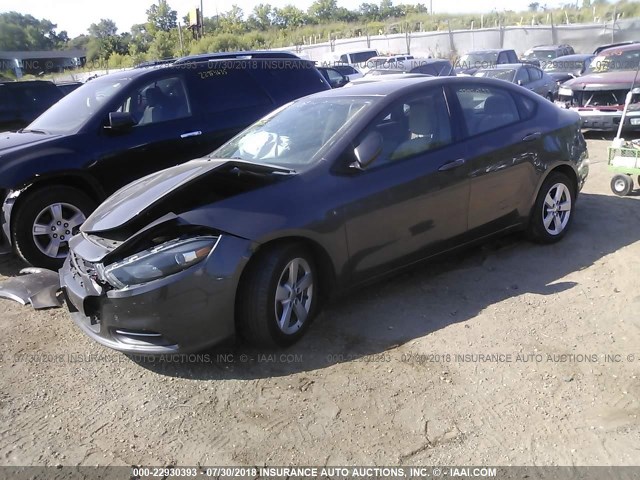 1C3CDFBB6FD211762 - 2015 DODGE DART SXT GRAY photo 2