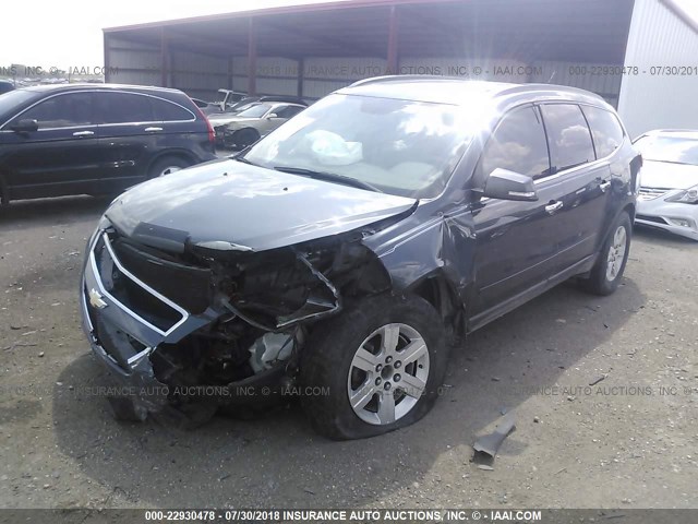 1GNKVJED9BJ363767 - 2011 CHEVROLET TRAVERSE LT GRAY photo 2