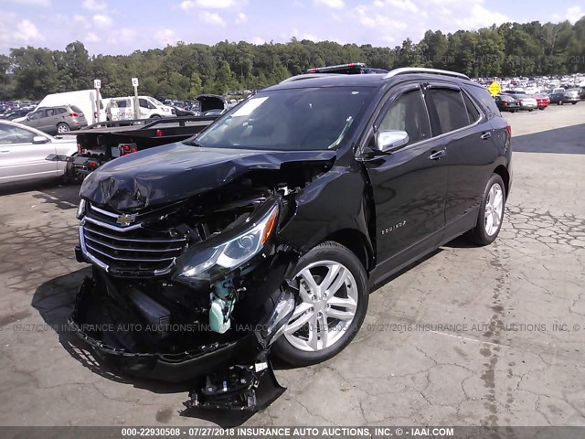 3GNAXMEV6JL130534 - 2018 CHEVROLET EQUINOX PREMIER BLACK photo 2