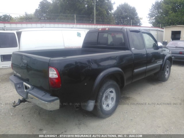 5TBRU34125S448690 - 2005 TOYOTA TUNDRA ACCESS CAB SR5 BLACK photo 4