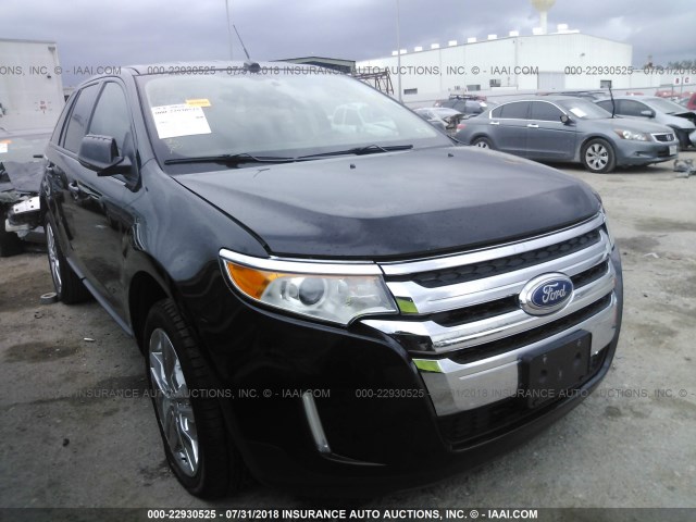 2FMDK4JC6CBA81077 - 2012 FORD EDGE SEL BLACK photo 1