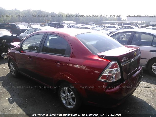 KL1TD5DE1BB238491 - 2011 CHEVROLET AVEO LS/LT 红色 照片 3
