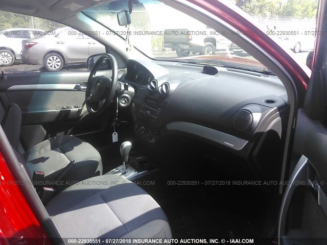 KL1TD5DE1BB238491 - 2011 CHEVROLET AVEO LS/LT 红色 照片 5