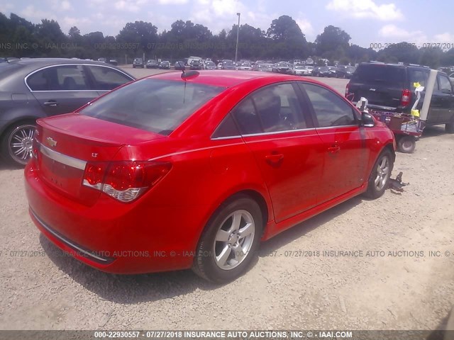 1G1PE5SB4G7182761 - 2016 CHEVROLET CRUZE LIMITED LT RED photo 4