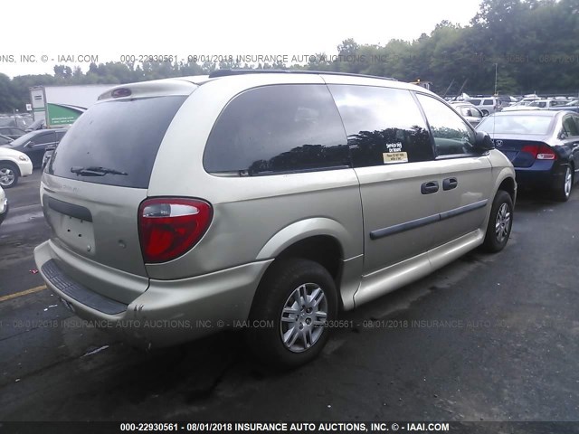 1D4GP24R45B384183 - 2005 DODGE GRAND CARAVAN SE BEIGE photo 4