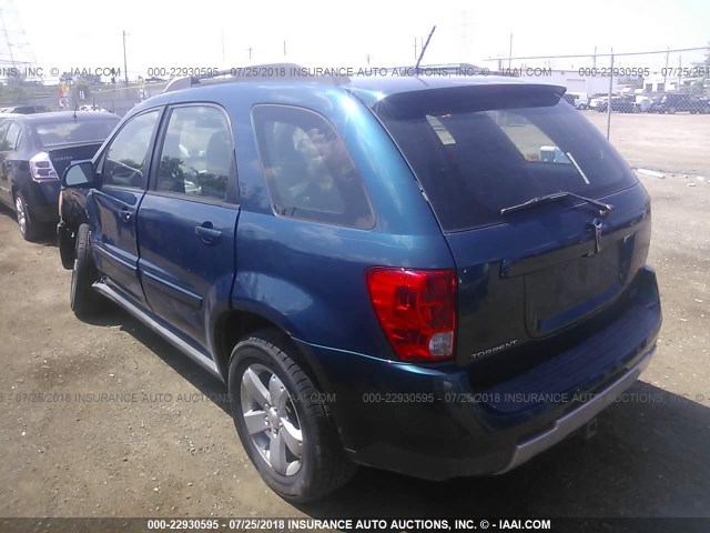 2CKDL63F376005201 - 2007 PONTIAC TORRENT BLUE photo 3