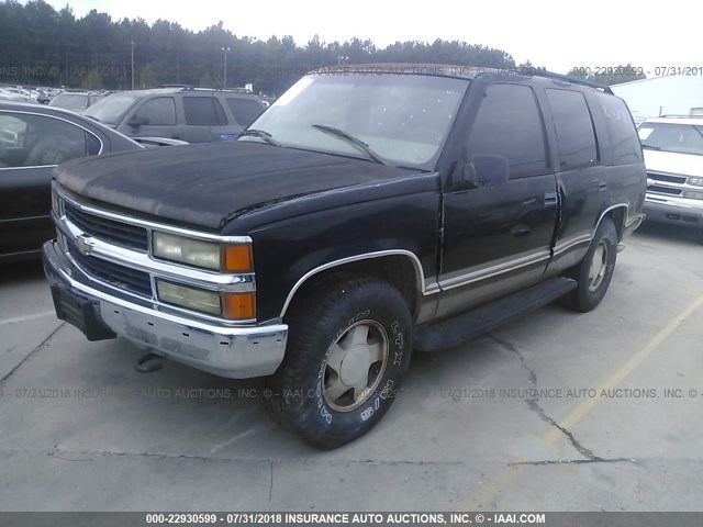 1GNEK13R1XJ481548 - 1999 CHEVROLET TAHOE K1500 BLACK photo 2