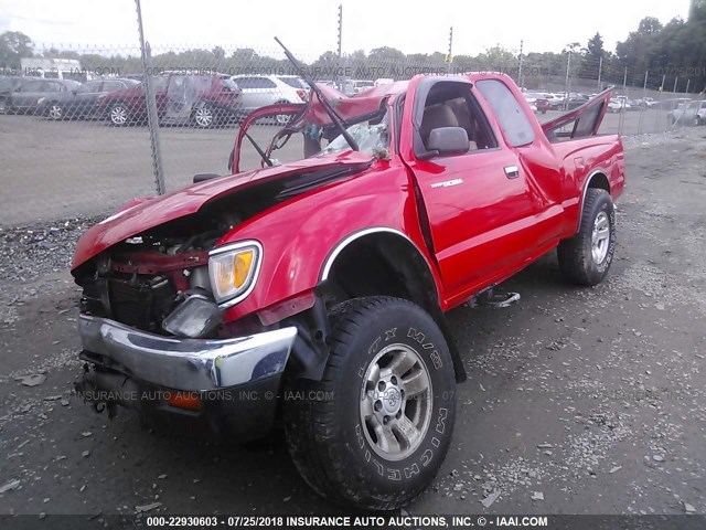 4TAWN72NXTZ089990 - 1996 TOYOTA TACOMA XTRACAB RED photo 2