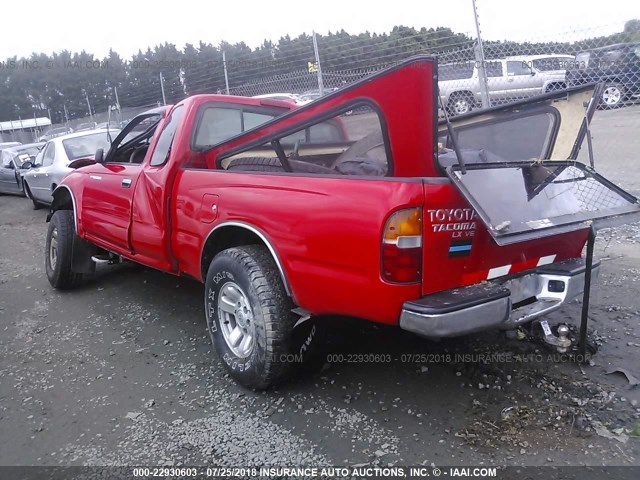 4TAWN72NXTZ089990 - 1996 TOYOTA TACOMA XTRACAB RED photo 3