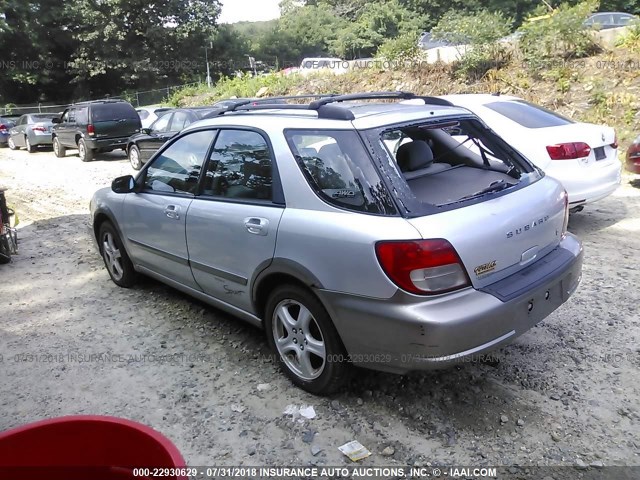 JF1GG68532H828311 - 2002 SUBARU IMPREZA OUTBACK SPORT SILVER photo 3