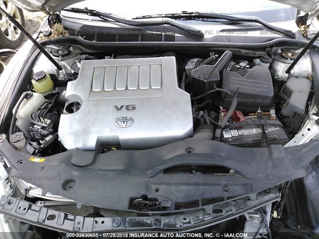 4T1BK3EK8AU103980 - 2010 TOYOTA CAMRY SE/LE/XLE SILVER photo 10