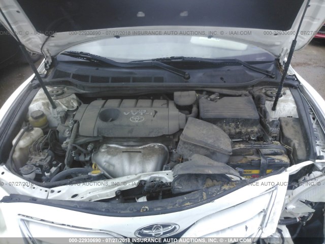4T4BF3EK7AR070285 - 2010 TOYOTA CAMRY SE/LE/XLE თეთრი ფოტო 10
