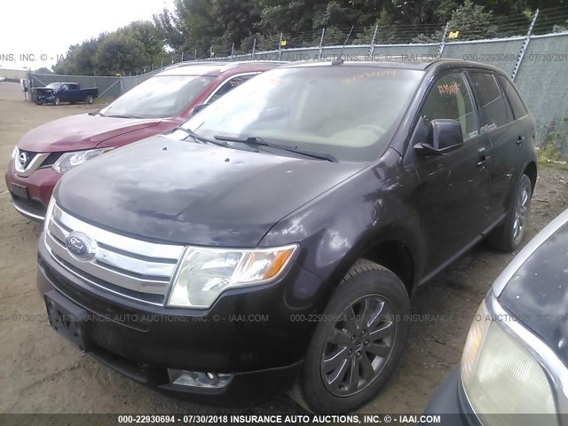 2FMDK49C87BA56966 - 2007 FORD EDGE SEL PLUS PURPLE photo 2