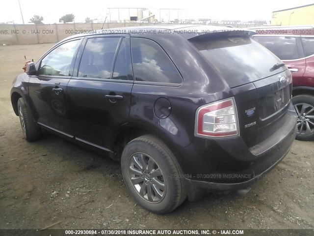 2FMDK49C87BA56966 - 2007 FORD EDGE SEL PLUS PURPLE photo 3