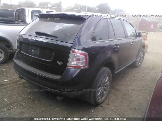 2FMDK49C87BA56966 - 2007 FORD EDGE SEL PLUS PURPLE photo 4