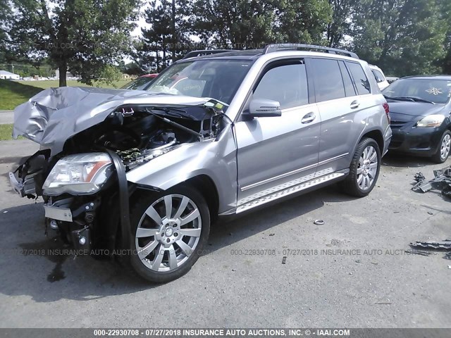 WDCGG8HB2CF791013 - 2012 MERCEDES-BENZ GLK 350 4MATIC SILVER photo 2