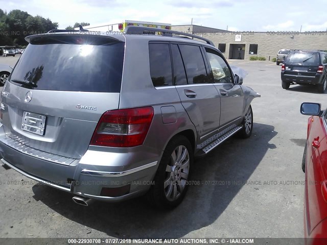 WDCGG8HB2CF791013 - 2012 MERCEDES-BENZ GLK 350 4MATIC SILVER photo 4