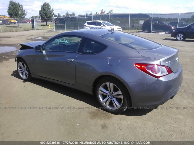 KMHHT6KD8BU045899 - 2011 HYUNDAI GENESIS COUPE 2.0T GRAY photo 3