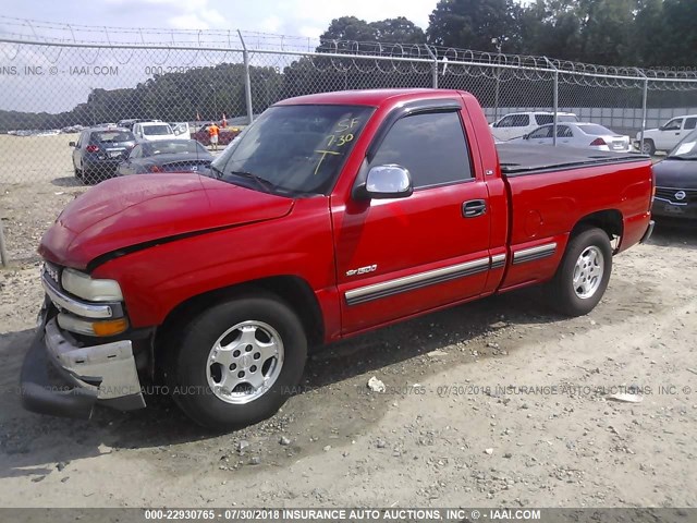 1GCEC14T92Z135550 - 2002 CHEVROLET SILVERADO C1500 RED photo 2