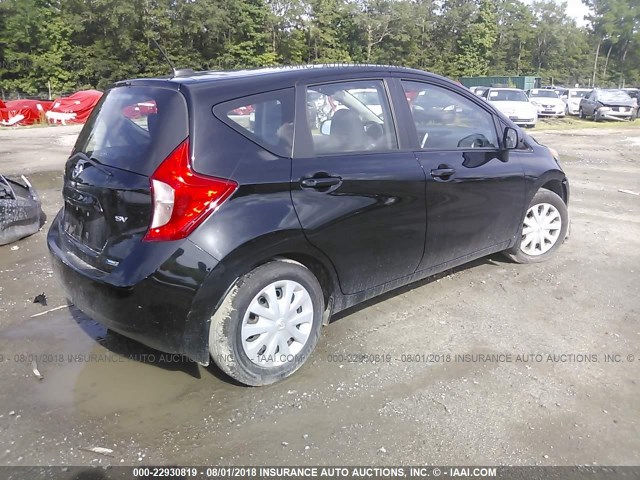 3N1CE2CP8EL421092 - 2014 NISSAN VERSA NOTE S/S PLUS/SV/SL BLACK photo 4