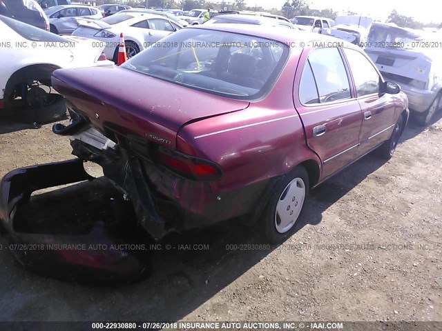 1Y1SK5267VZ443701 - 1997 GEO PRIZM LSI RED photo 4