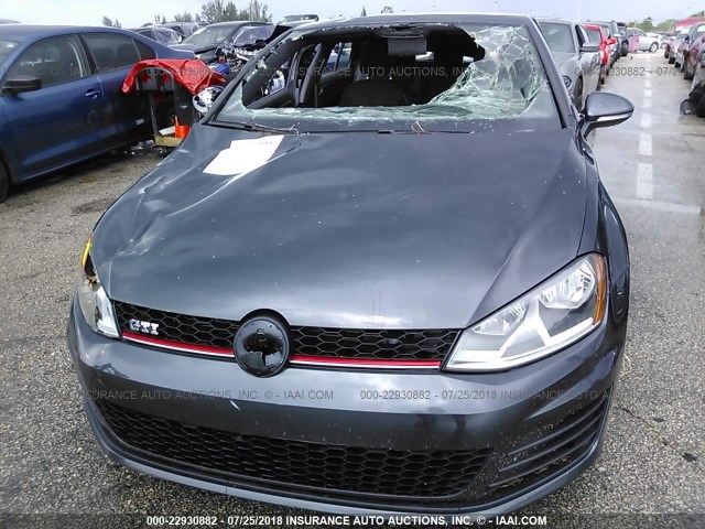 3VW5T7AU8HM006318 - 2017 VOLKSWAGEN GTI S GRAY photo 6