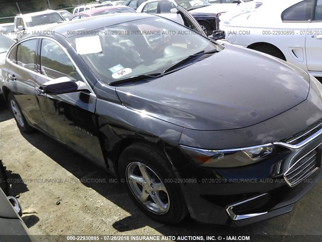 1G1ZB5STXGF258466 - 2016 CHEVROLET MALIBU LS Қара фото 1
