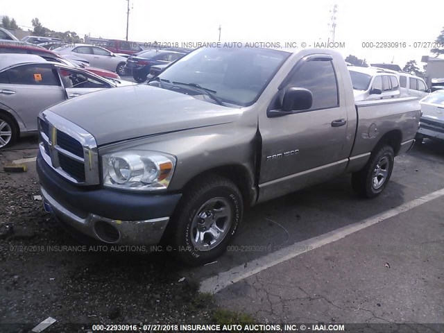 1D7HA16K97J573178 - 2007 DODGE RAM 1500 ST TAN photo 2