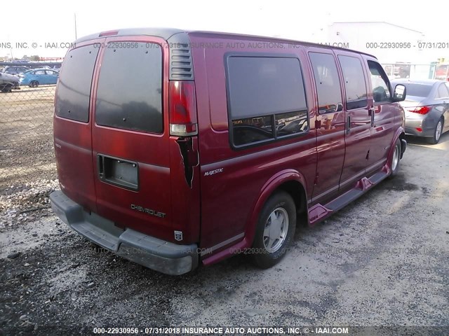 1GBFG15W8W1017161 - 1998 CHEVROLET EXPRESS G1500  RED photo 4