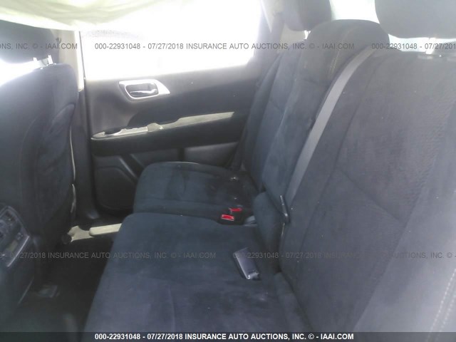 5N1AR2MMXDC637304 - 2013 NISSAN PATHFINDER S/SV/SL/PLATINUM SILVER photo 8