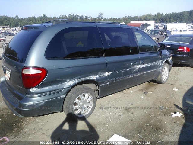2C4GP54L95R243394 - 2005 CHRYSLER TOWN & COUNTRY TOURING GREEN photo 4