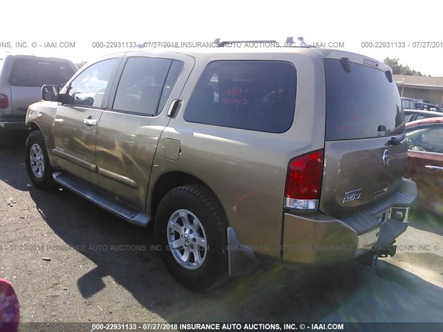 5N1AA08B44N711616 - 2004 NISSAN ARMADA SE/LE GOLD photo 3