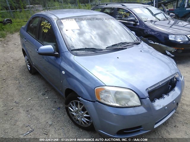 KL1TD56637B128507 - 2007 CHEVROLET AVEO LS BLUE photo 1