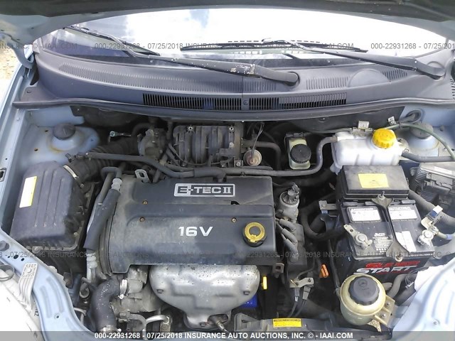 KL1TD56637B128507 - 2007 CHEVROLET AVEO LS BLUE photo 10