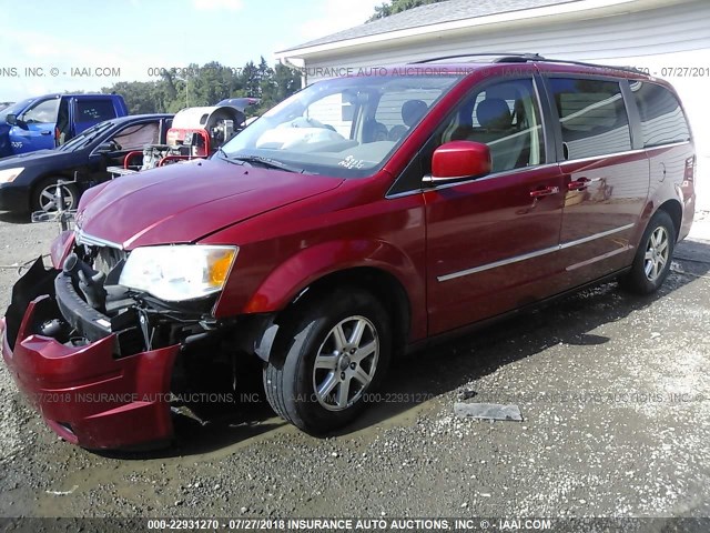 2A8HR54159R678859 - 2009 CHRYSLER TOWN & COUNTRY TOURING MAROON photo 2