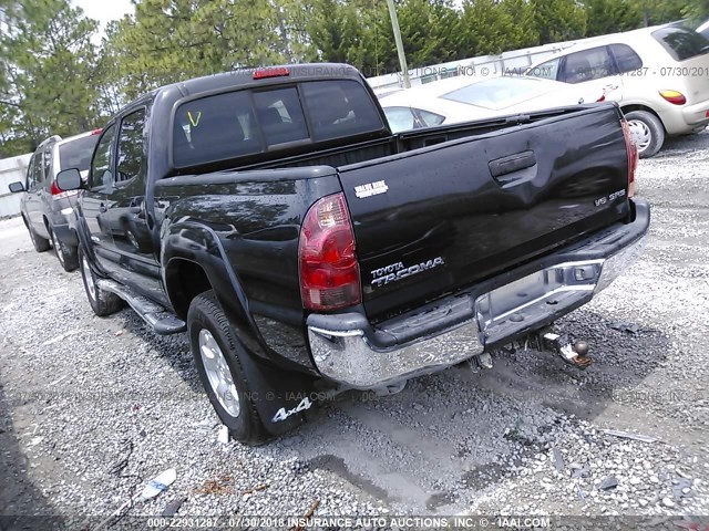 3TMLU42N27M009176 - 2007 TOYOTA TACOMA DOUBLE CAB BLACK photo 3